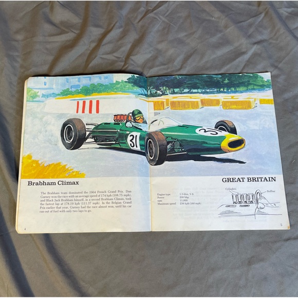 Vintage 1978 Super Book Of Racing Cars By Michael Shulan Soft Cover Illustrated - Picture 5 of 10